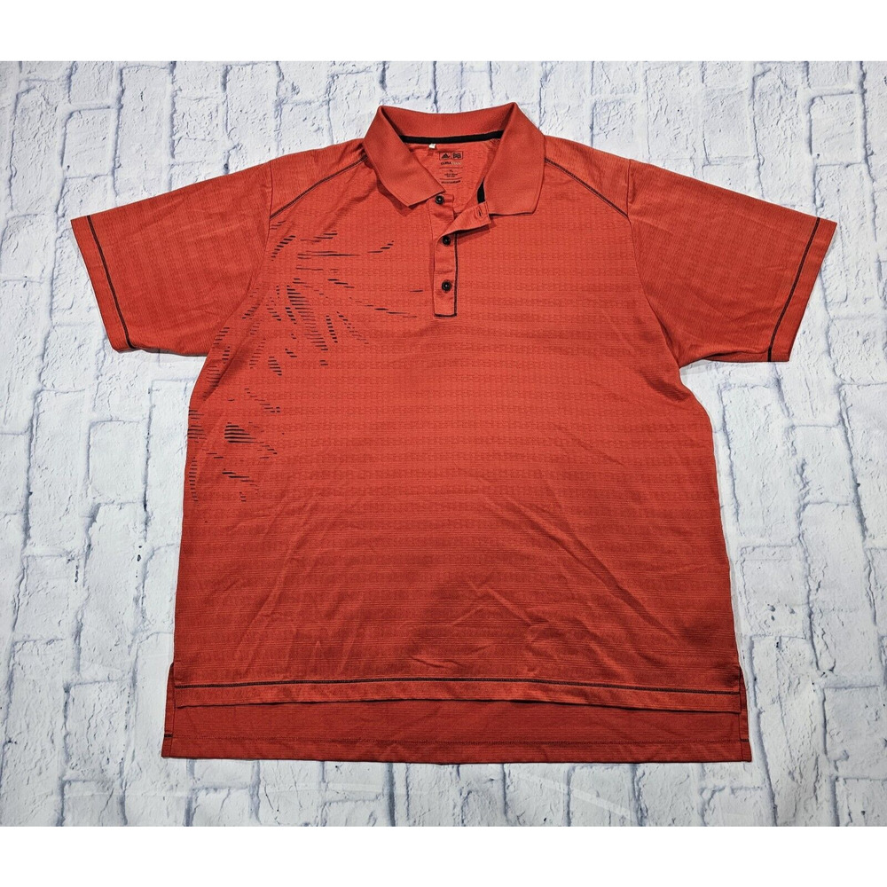Adidas MENS SIZE XL Golf Polo Shirt ClimaCool Red Vented Casual Short Sleeve
